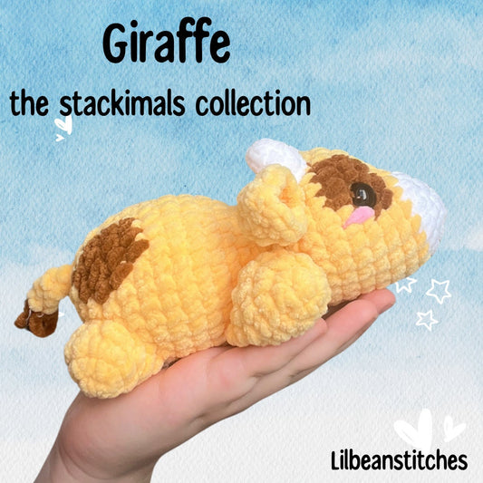 Stackimals giraffe pattern, crochet pattern giraffe, lilbeanstitches pattern crochet safari animal, giraffe crochet tutorial, crochet patt