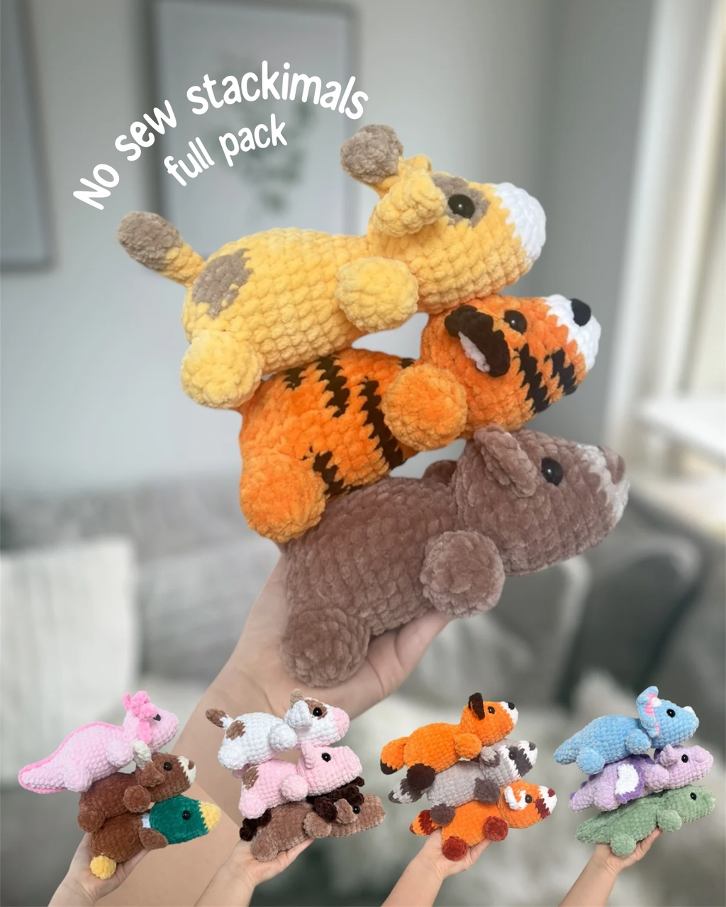 No sew STACKIMALS - 15-in-1 full pack