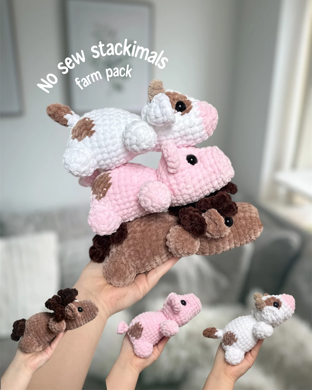 farm bundle - no sew STACKIMALS 3 pack