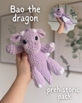 Bao the dragon - Huggie buddies single pattern - lilbeanstitches