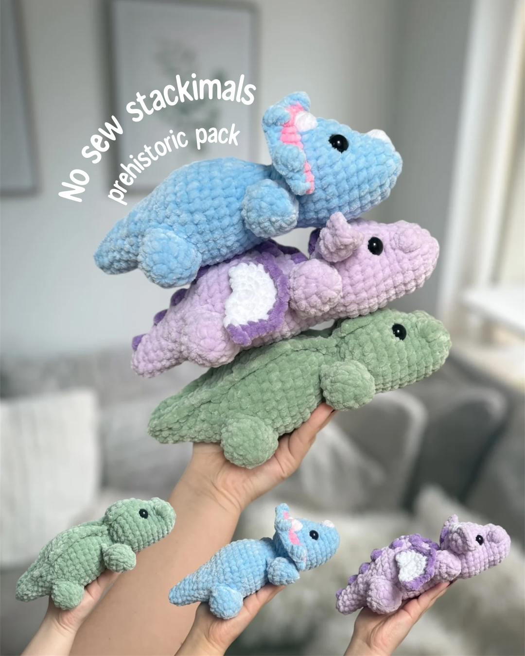 prehistoric bundle - no sew STACKIMALS 3 pack