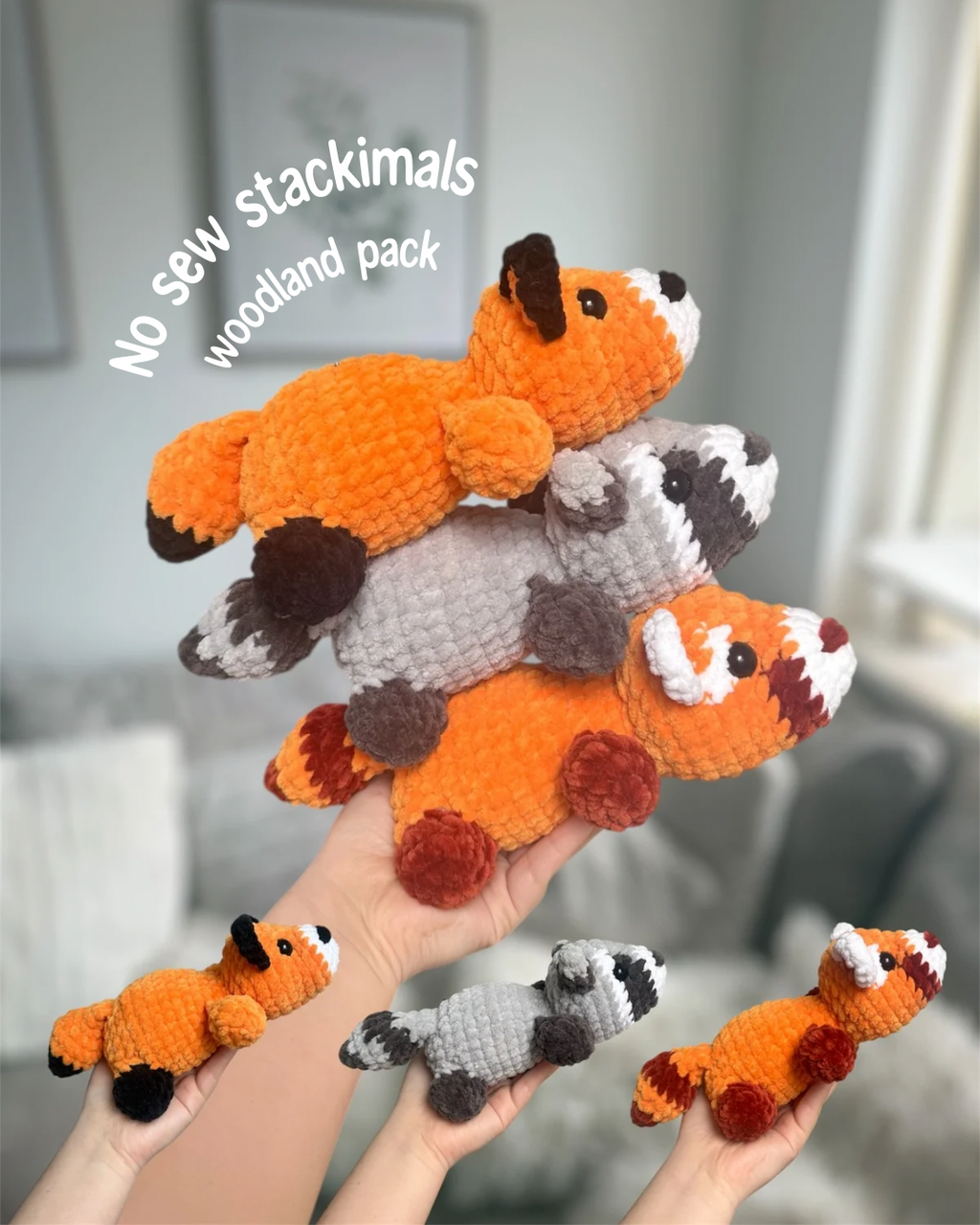 woodland bundle - no sew STACKIMALS 3 pack