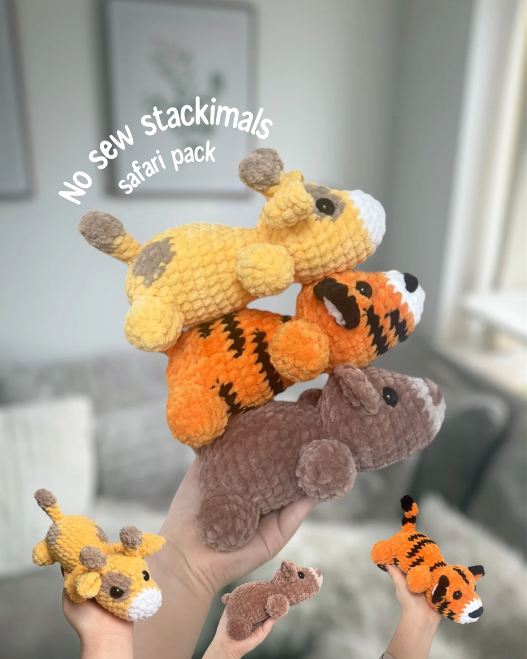 Safari bundle - no sew STACKIMALS 3 pack