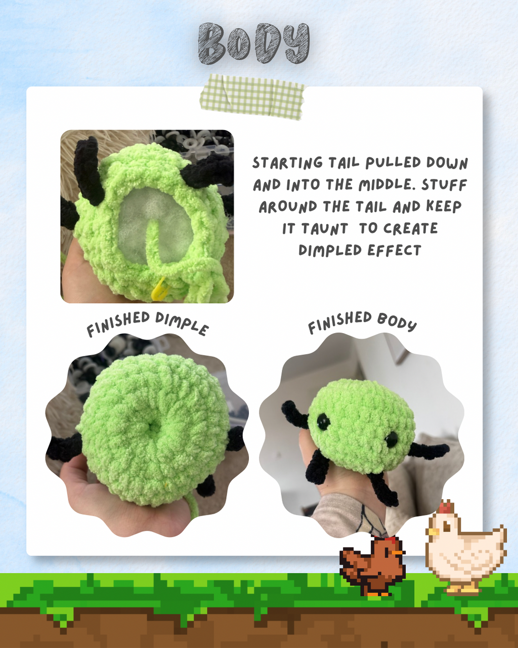 Low sew crochet junimo- stardew valley crochet pattern
