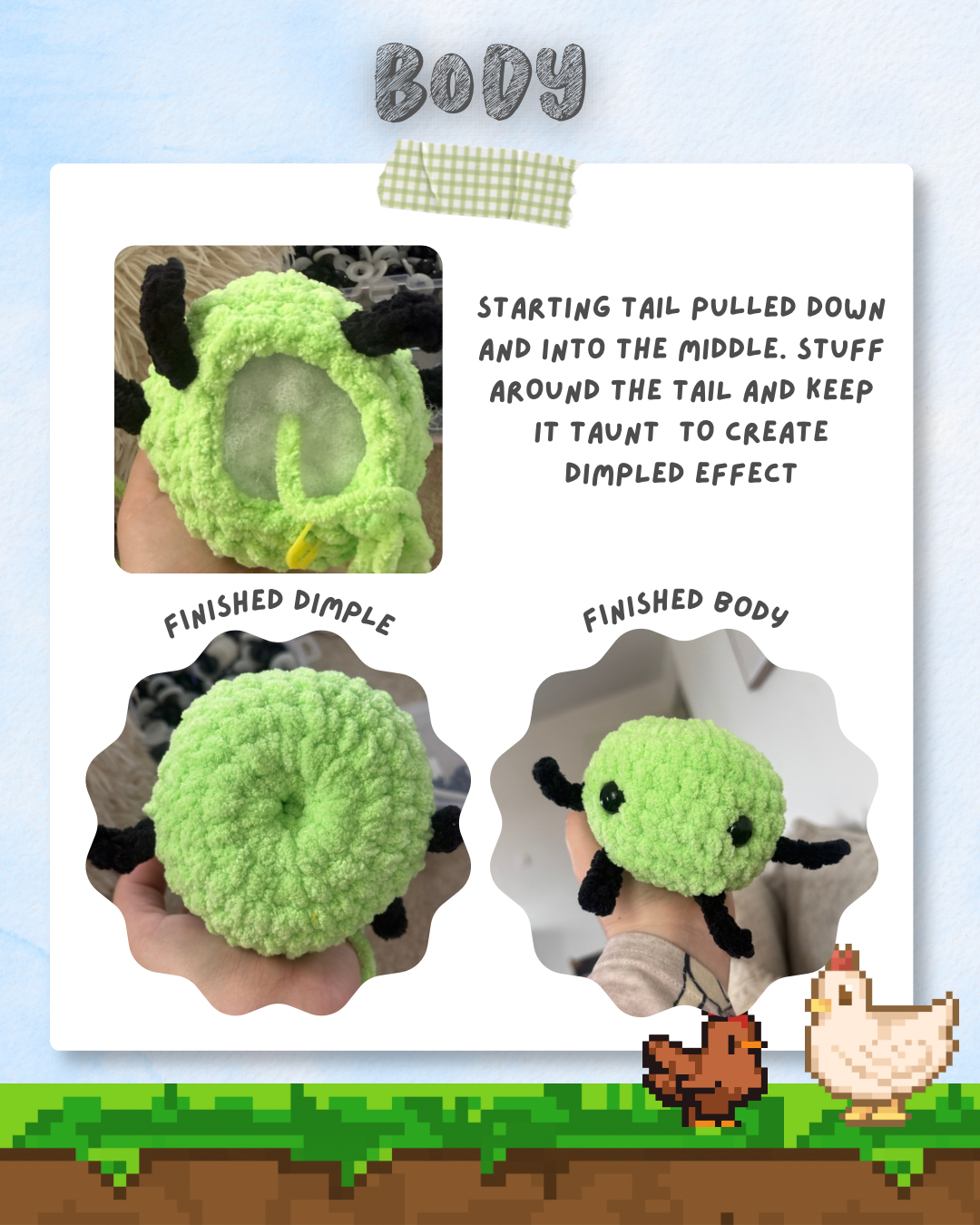 Low sew crochet junimo- stardew valley crochet pattern