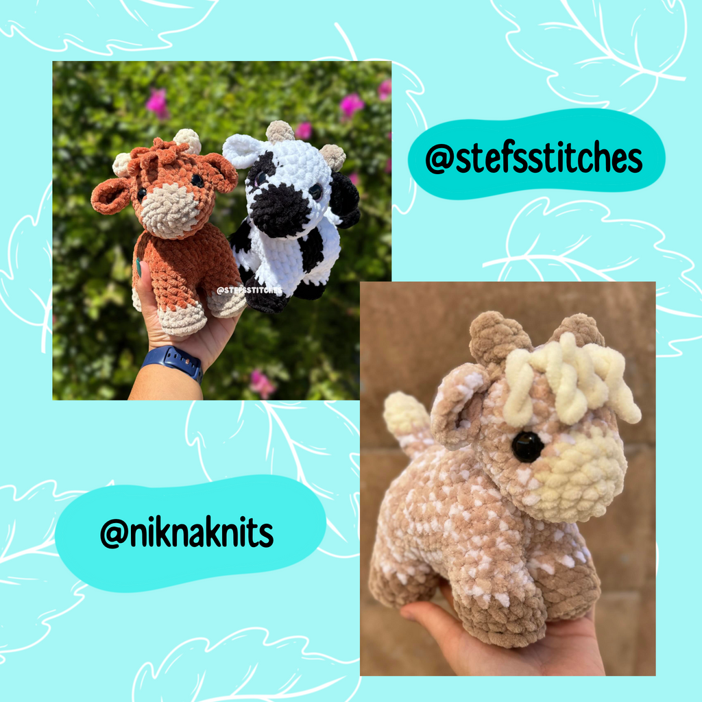 Baby cow pattern, highland cow crochet pattern, small cow crochet pattern,  baby crochet  cow, market crochet pattern, crochet farm animal