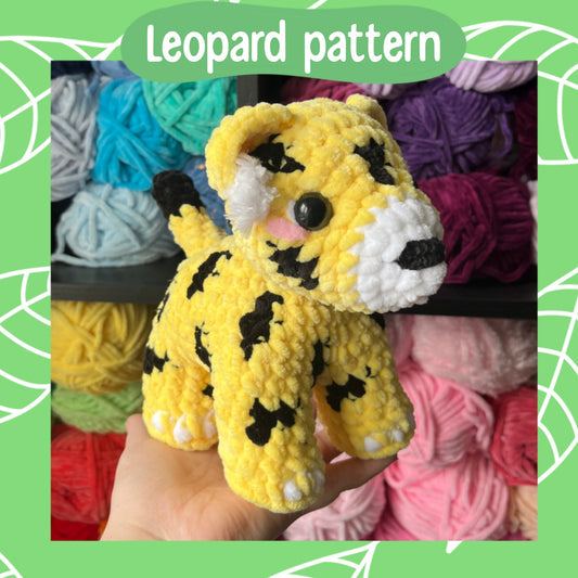 Cute leopard pattern, crochet pattern, leopard crochet pattern, small leopard crochet, crochet leopard, crochet tutorial, crochet safari