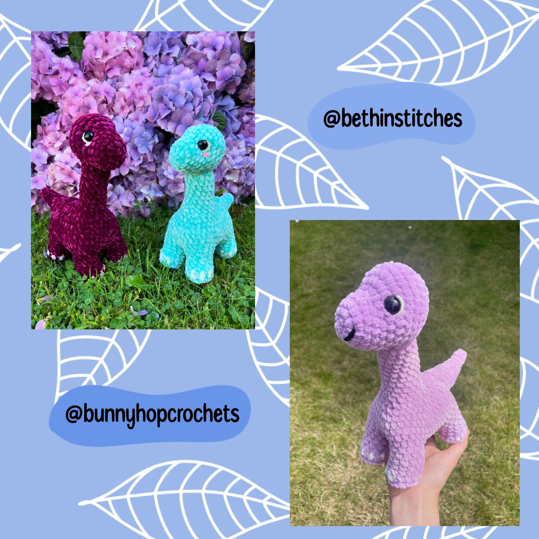 Crochet diplodocus pattern, crochet dinosaur pattern, Dino crochet pattern, crochet tutorial, crochet brachiosaurus, dinosaurs, dino plush