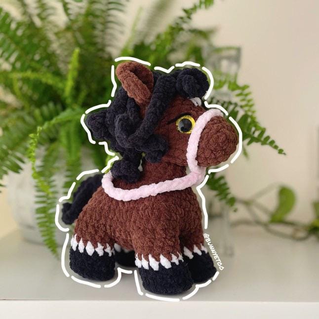 Horse pattern, unicorn crochet pattern, small horse crochet pattern,  baby horse crochet  cow, market crochet pattern, crochet farm animal